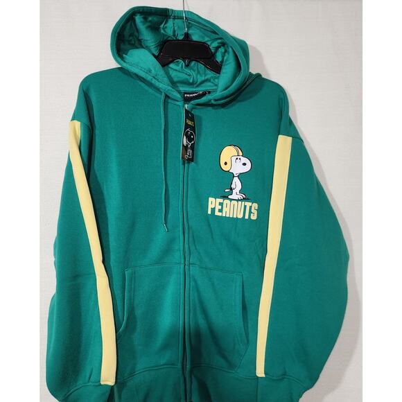 Snoopy green Hoodie men's size Large NWT - Picture 1 of 8
